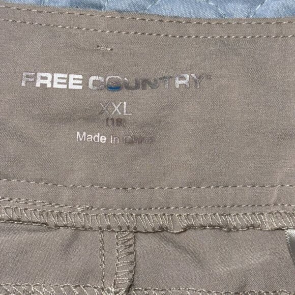 Free Country Mens XXL Taupe Drawstring Board Shorts - Picture 3 of 11